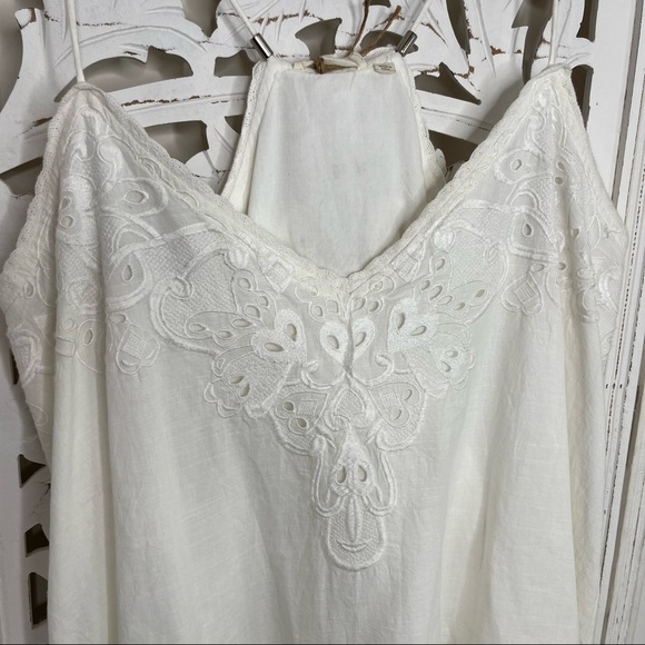 Anthropologie Let Me Be White Lace Peplum Tank NWT - Picture 4 of 10